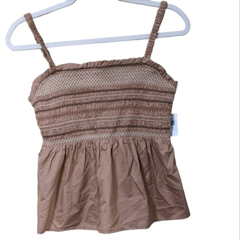 Old Navy Smocked Babydoll Top for Women: Elasticized spaghetti straps M